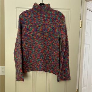 Kate Hill Multicolor Turtleneck Sweater